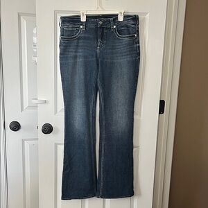 Silver Jeans Women's Dark Indigo Straight Leg Jeans